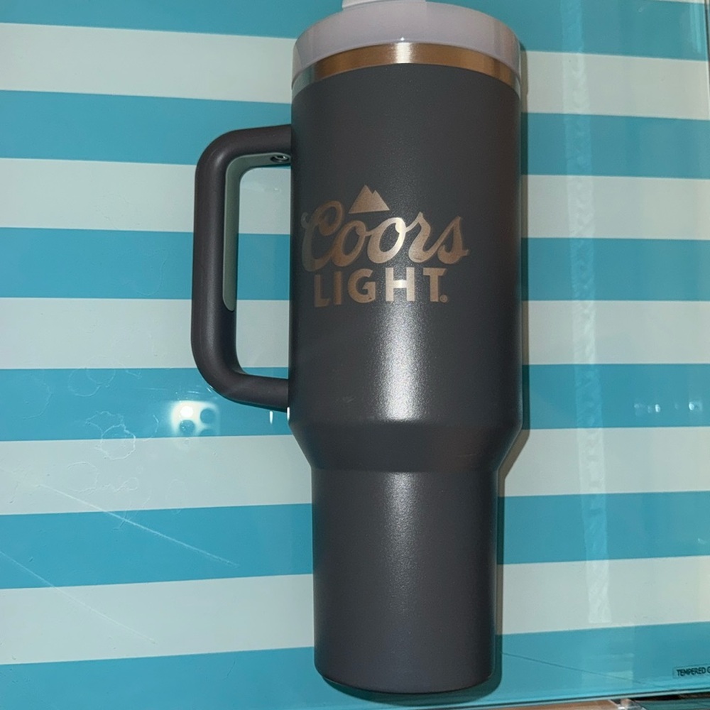 45oz Coors Lightght Custom Stanley Water Bottle - Charcoal Gray